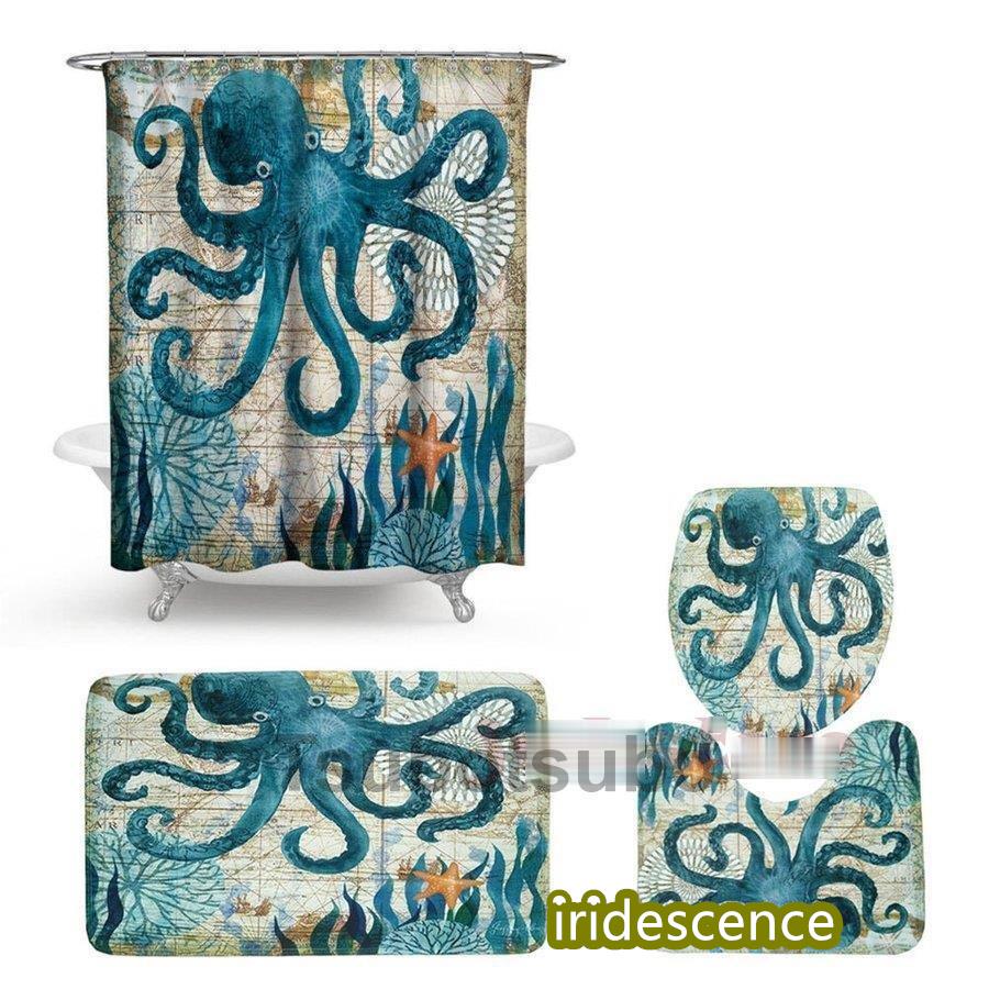 カーテン シャワーカーテン 間仕切り 85%遮光カーテン  防水 防カビ お風呂の窓 部屋の間仕切り キッチン 洗濯機可能 取り付け簡単 動物柄 | ブランド登録なし | 07