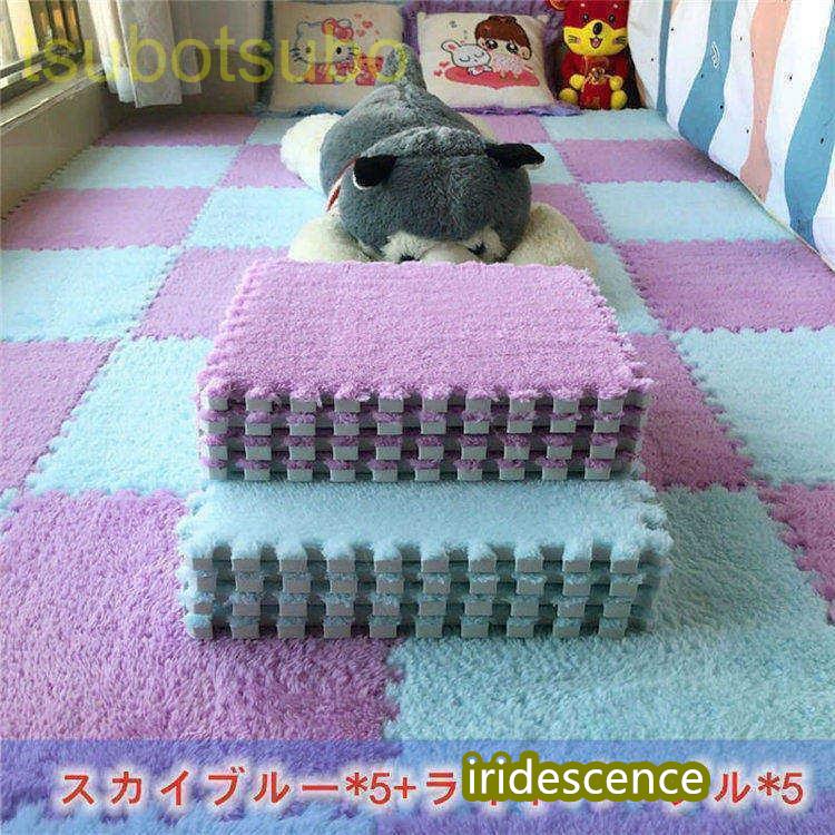 ジョイントマット 赤ちゃん ベビー マット 防音 抗菌 安全 床暖房対応 子供 大判  北欧 掃除 プレイマット フロアマット キッズラグ 30*30cm 10枚セット | ブランド登録なし | 03