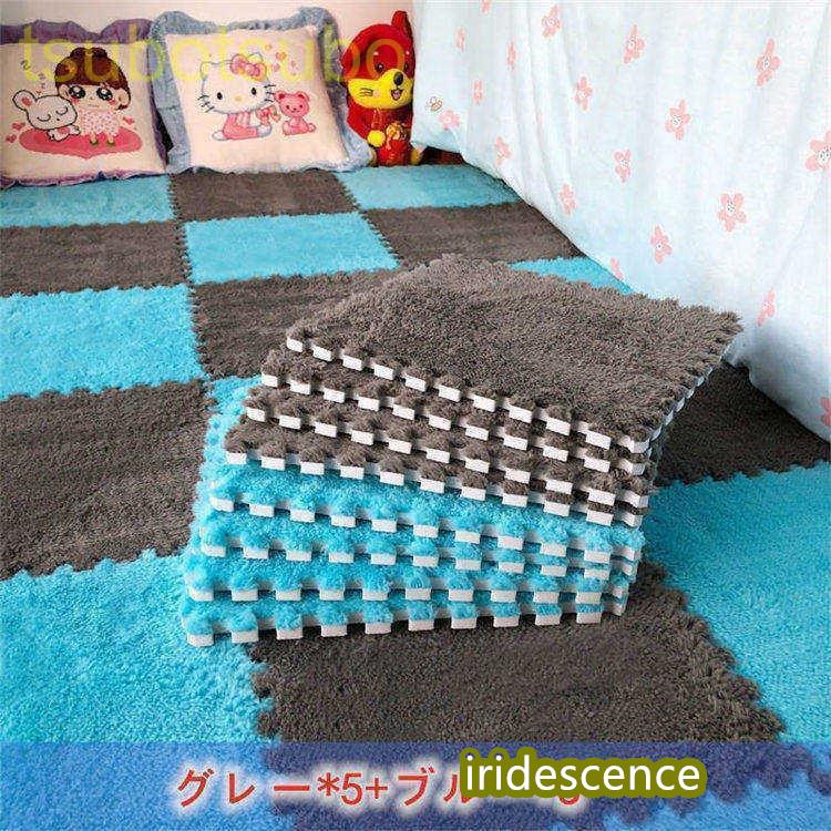 ジョイントマット 赤ちゃん ベビー マット 防音 抗菌 安全 床暖房対応 子供 大判  北欧 掃除 プレイマット フロアマット キッズラグ 30*30cm 10枚セット | ブランド登録なし | 09