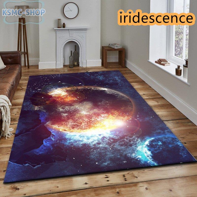 新品未使用　抽象顔デザインラグ 130x160cm 薄手　ラグマット　インテリア プリントラグ 宇宙 銀河 抽象 ラグ カーペット 幾何学 色彩の渦