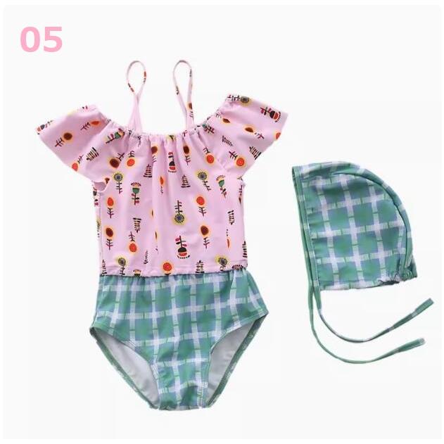 女児水着 水着 女の子 ワンピース水着 連体水着 韓国風 キッズ 子供水着 オールインワン ベビー 子供用 花柄 海 温泉 ビーチ 水遊び ジュニア 水泳服 | ブランド登録なし | 05