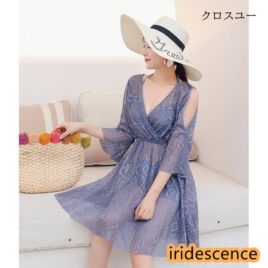 【新品】ru　3点セット　花柄セパレート水着 GHカップ 大きいサイズ 水着レディース 体型カバー 水着3点セット セパレート 花柄 小胸