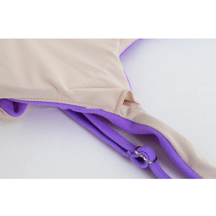 ビスチェビキニ レディース ユニークなニットソー素材 フロントボタン 無地 黒  シンプル 水着 セパレート 上 | ブランド登録なし | 17