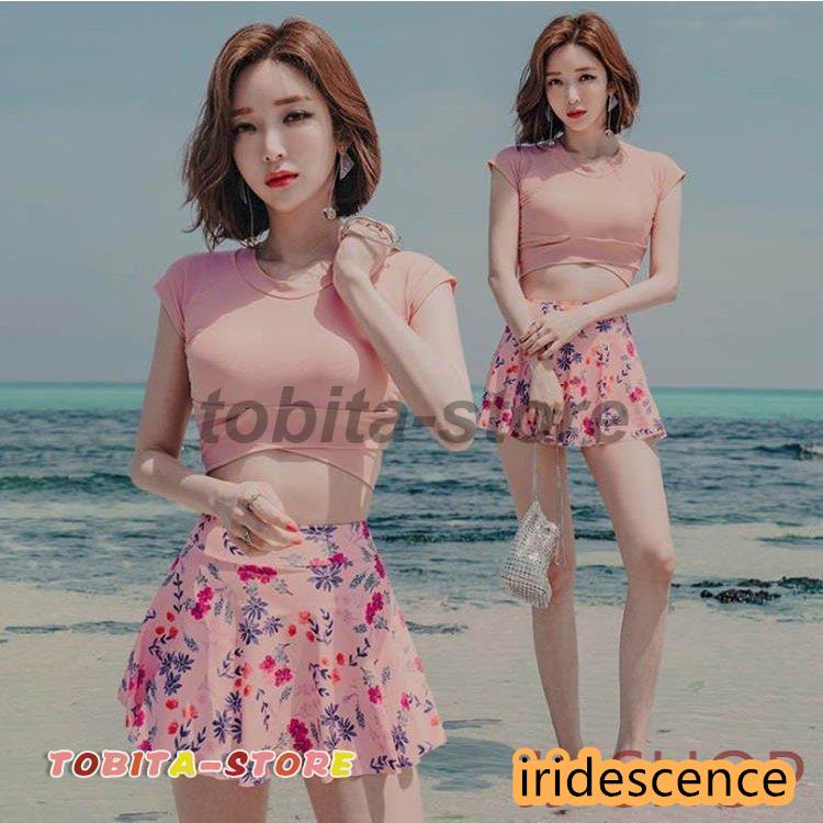 水着 レディース ビキニ 体型カバー 2点セット 大きいサイズ 可愛い