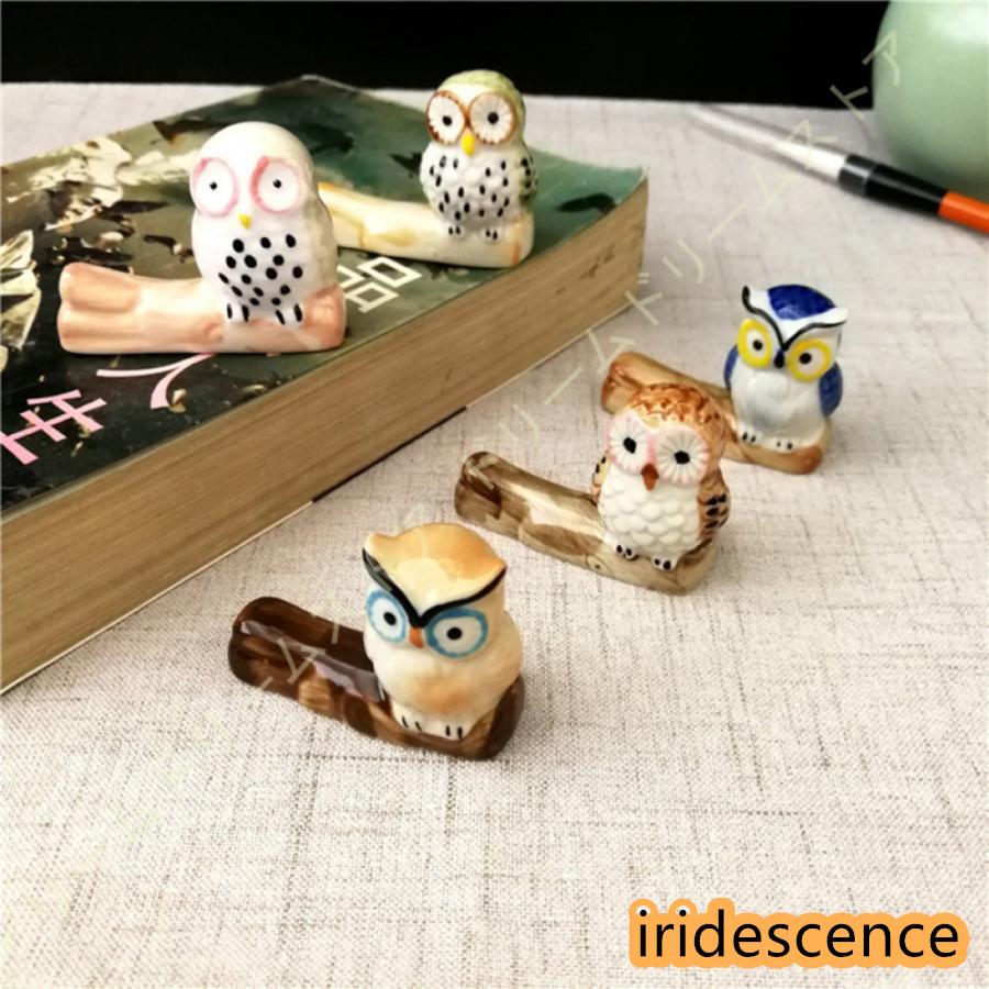 フクロウ形状の金属製箸置き 箸置き（フクロウ） | ギャラリー梟 オンラインショップ