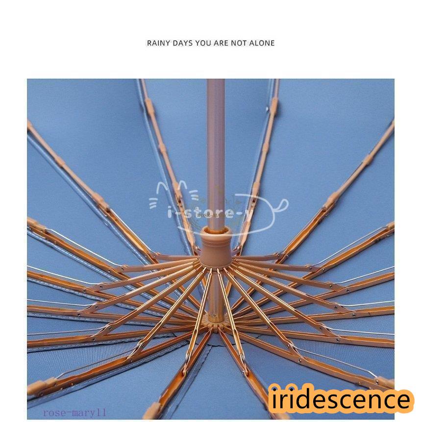 折りたたみ傘 遮光遮熱 晴雨兼用傘 日傘 雨傘  16本骨 三段折りたたみ傘 大きい傘 UVカット 紫外線カット チタン銀コーティング  UPF50+ 女性/男性用 雨具 | ブランド登録なし | 15