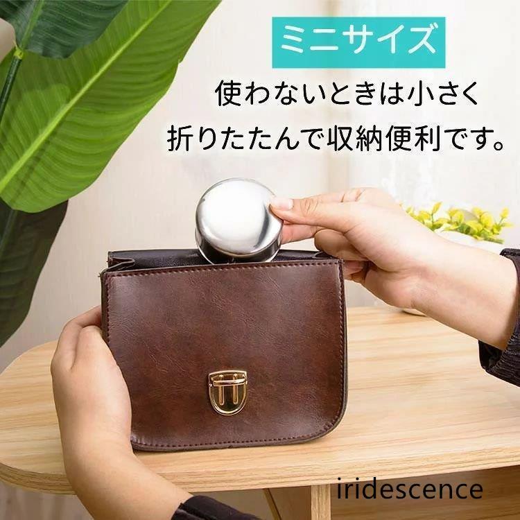 折りたたみ ステンレス カップ 折り畳み コップ 携帯コップ 蓋付き 収納便利 軽量 伸縮収納式コップ 盃 ポータブル キャンプ用食器  耐 | ブランド登録なし | 03