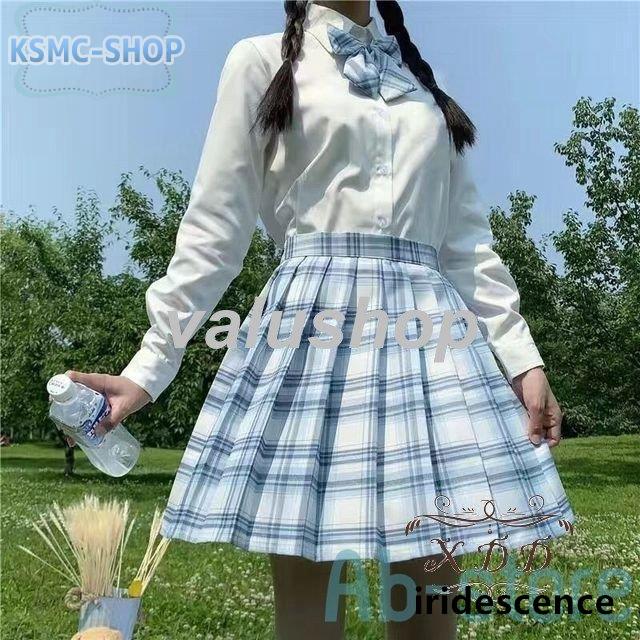 制服 セーラー服  チェック柄 グリーン セット 学生制服 長袖 リボン 大きいサイズ 入学式 卒業式｜iridescence｜03