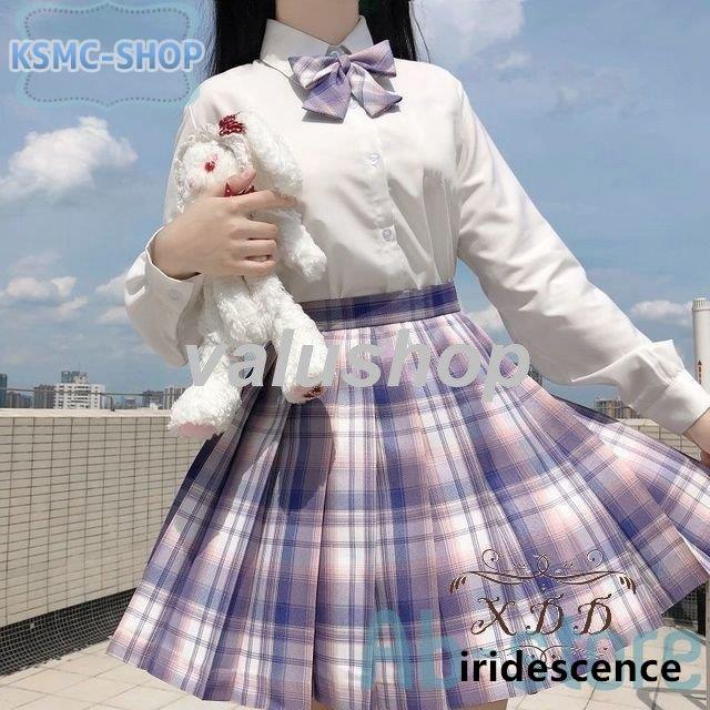 制服 セーラー服  チェック柄 グリーン セット 学生制服 長袖 リボン 大きいサイズ 入学式 卒業式｜iridescence｜05