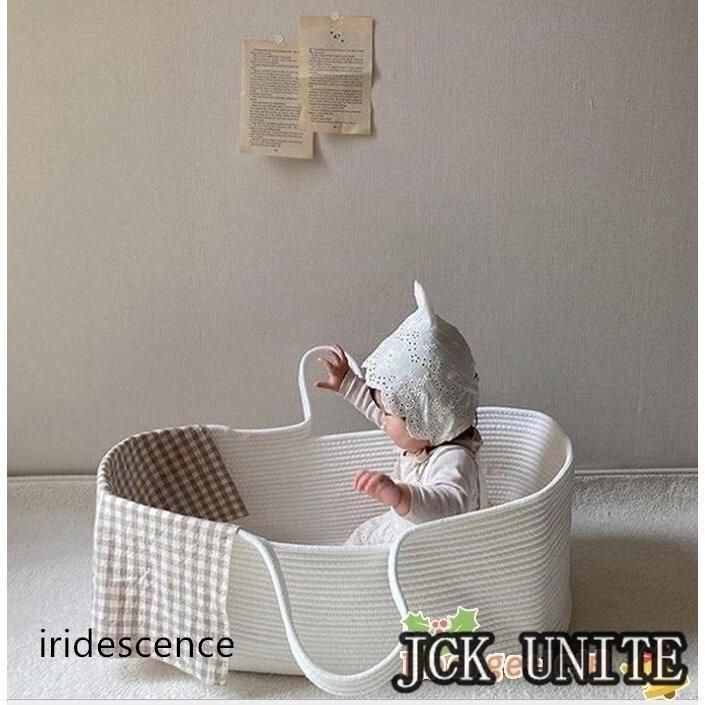 ベビーベッド ベビーかご ベビー 新生児 赤ちゃん 出産お祝い 転落防止 ベビー用寝具 ベッド コットン 安心快適 インベッド 丸洗いok 百日祝い 記念写真 | ブランド登録なし | 16