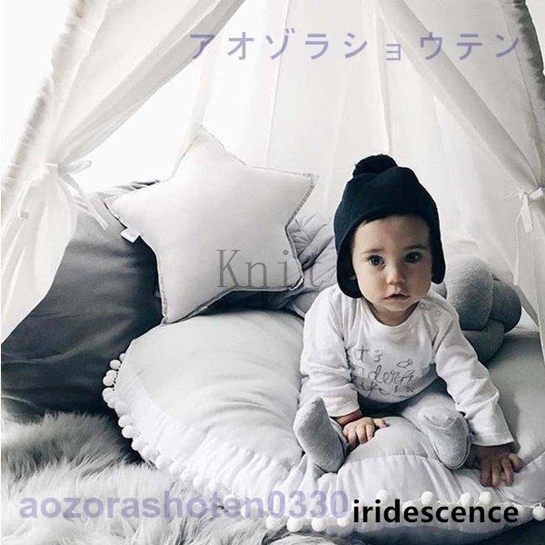 クッションマット赤ちゃん丸型おしゃれ北欧ポンポン飾り円形厚手 | ブランド登録なし | 12