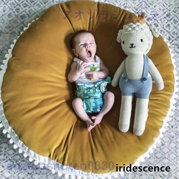 クッションマット赤ちゃん丸型おしゃれ北欧ポンポン飾り円形厚手 | ブランド登録なし | 04