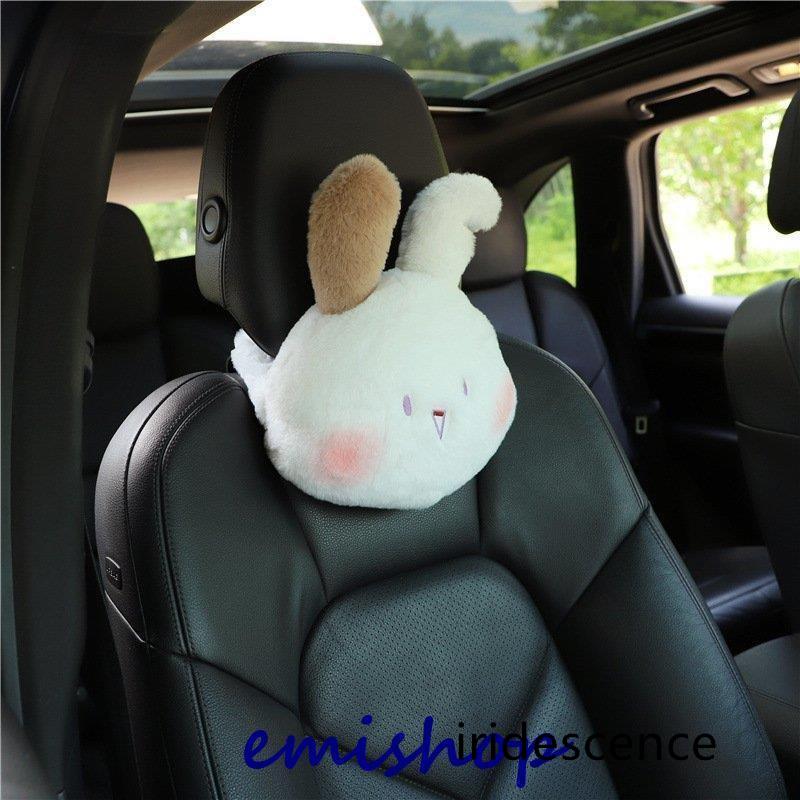 首枕 ウサギ シートベルトカバー 車クッション ネックピロー 頚椎サポート ネックパッド 車載 組み合わせ 首 頭痛 旅行用 首痛 2点セット 可愛い | ブランド登録なし | 03