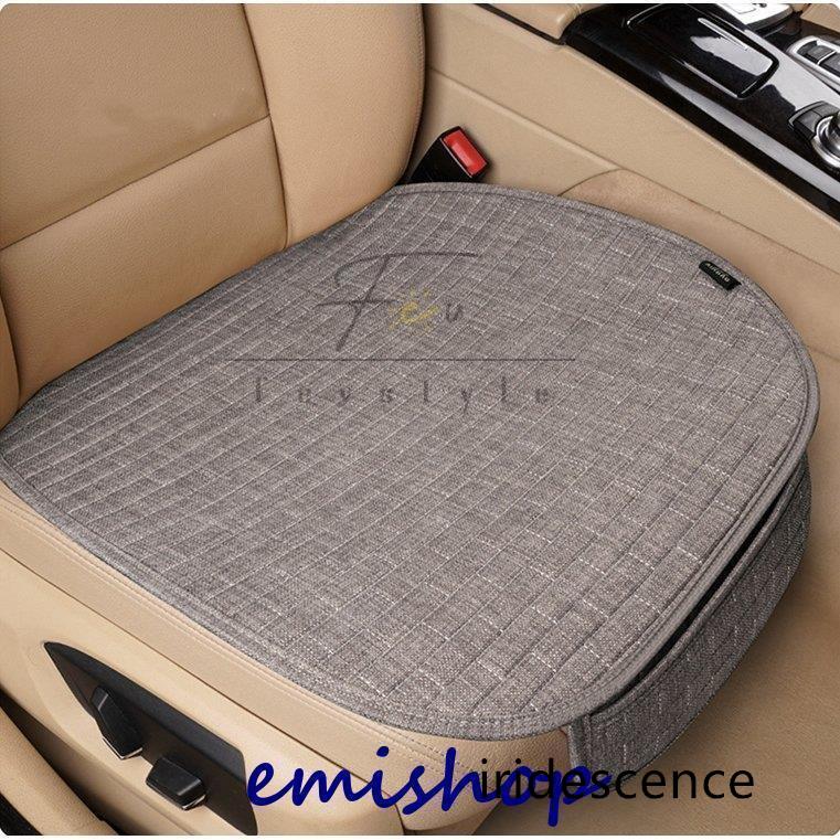 車用 座布団 クッション 亜麻 カークッション 車座布団 3点セット シートカバーシート 車イスクッション シンプル 運転席 助手席 後部座席 通気性 車用品 | ブランド登録なし | 08