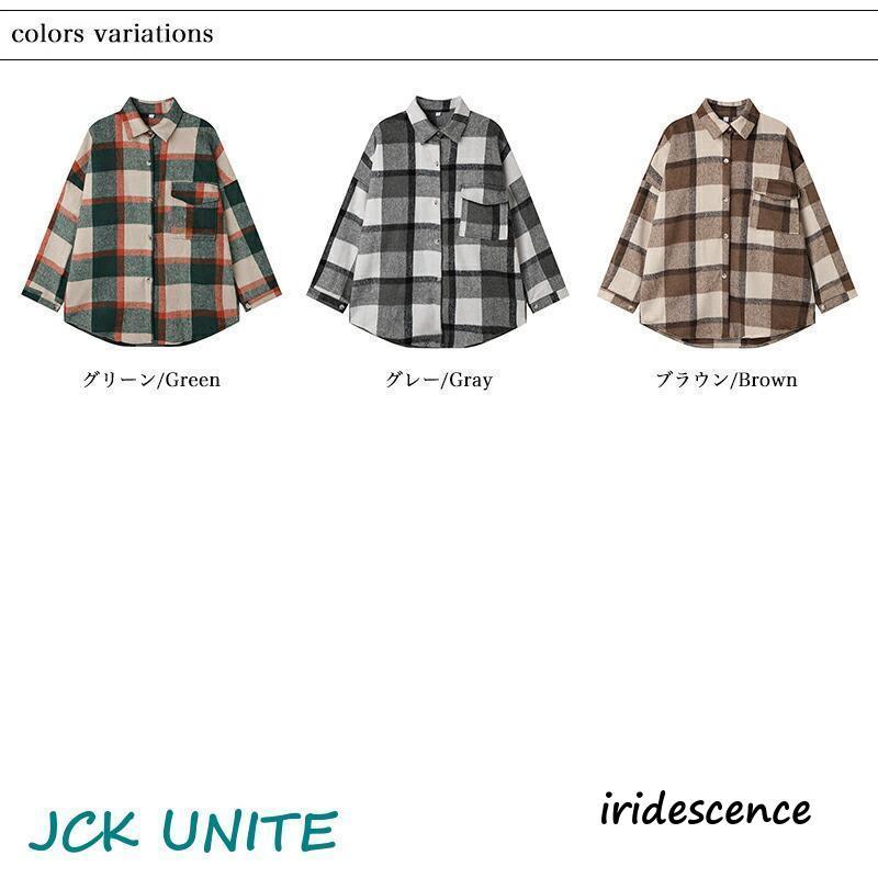 チェックシャツ 長袖 シャツ チェック柄 レディース トップス 大きいサイズ アウター 羽織り 上着 ロング丈 ネルシャツ 襟付き キレイめ 大人 カジュアル 秋 | ブランド登録なし | 15