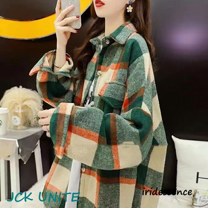 チェックシャツ 長袖 シャツ チェック柄 レディース トップス 大きいサイズ アウター 羽織り 上着 ロング丈 ネルシャツ 襟付き キレイめ 大人 カジュアル 秋 | ブランド登録なし | 01