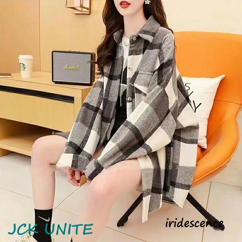 チェックシャツ 長袖 シャツ チェック柄 レディース トップス 大きいサイズ アウター 羽織り 上着 ロング丈 ネルシャツ 襟付き キレイめ 大人 カジュアル 秋 | ブランド登録なし | 06