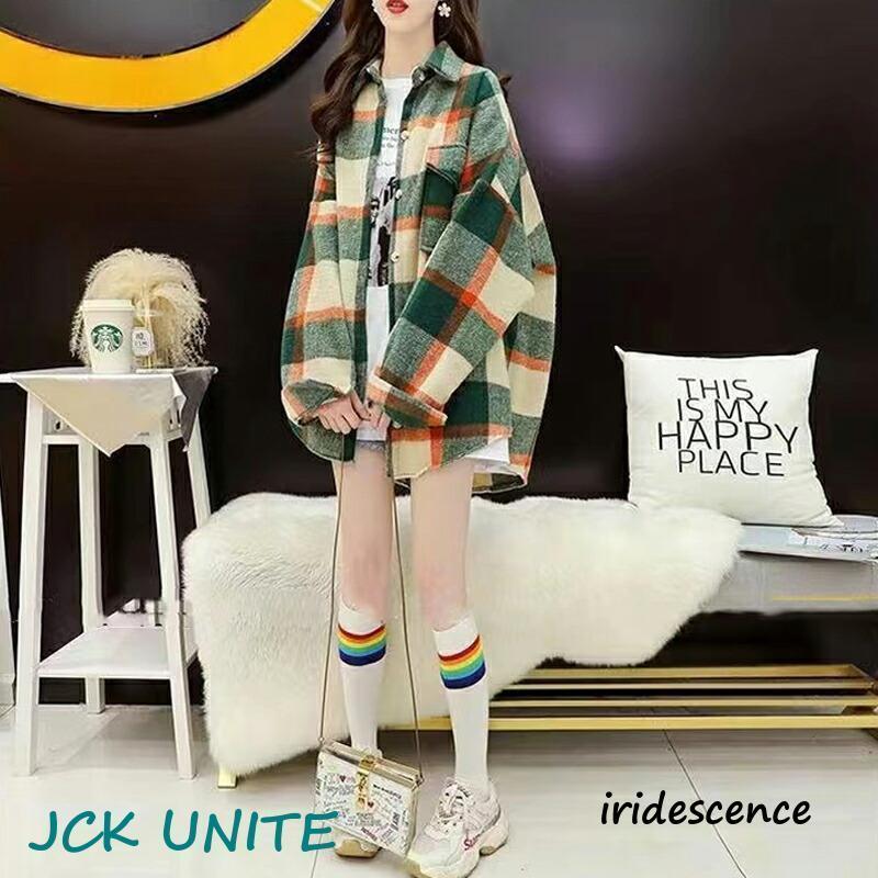 チェックシャツ 長袖 シャツ チェック柄 レディース トップス 大きいサイズ アウター 羽織り 上着 ロング丈 ネルシャツ 襟付き キレイめ 大人 カジュアル 秋 | ブランド登録なし | 07