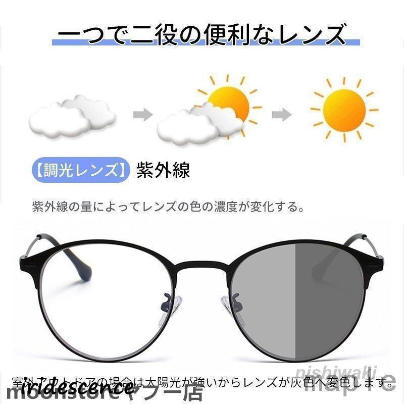 眼鏡 遠近両用 メガネ ブルーライトカット機能搭載 pcメガネ UV