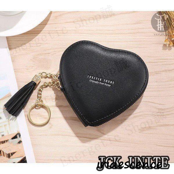 ミニ財布 コインケース レディース ハート 小銭入れ 可愛い PU