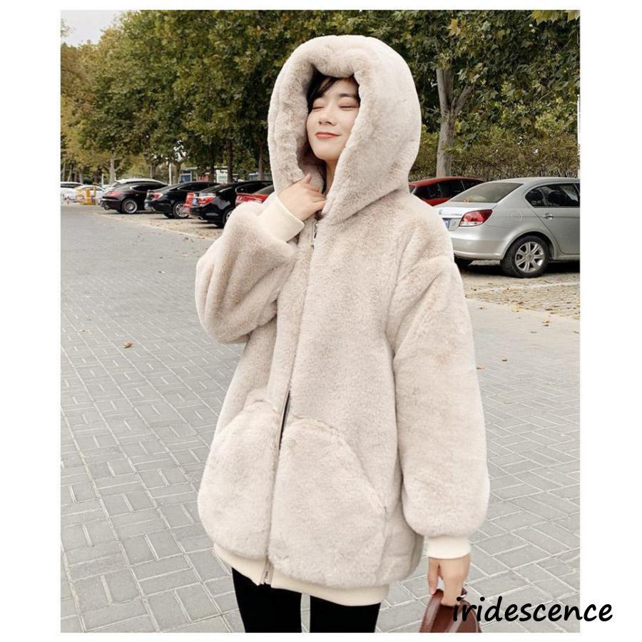 フリースジャケット レディース ボアジャケット フード付き パーカー