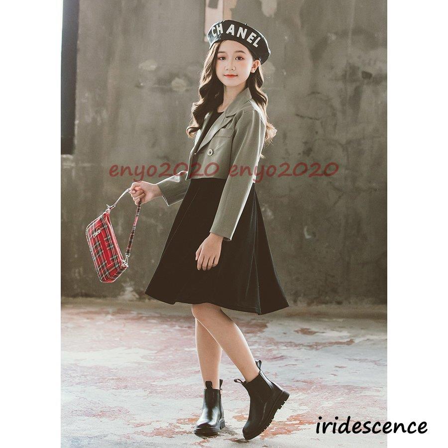 卒業式 女の子 子供服 スーツ ピアノ発表会 入学式 スーツ フォーマル 七五三 2点セット フォーマル キッズ ジャケット コート ワンピース 結婚式 発表会 | ブランド登録なし | 02