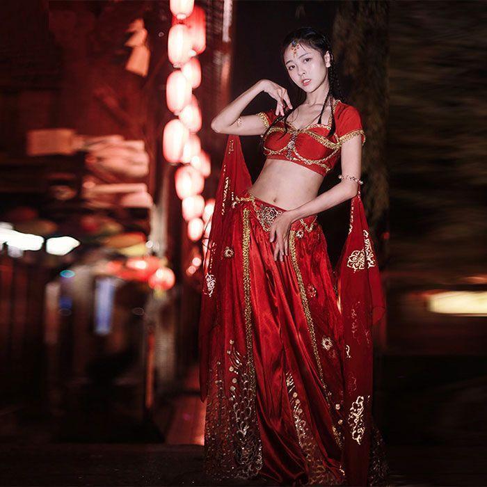 アラビアン ベリーダンス コスプレ 衣装＋アクセサリー 楽天市場】イベント 衣装 ベリーダンス 衣装 セット アラビアン