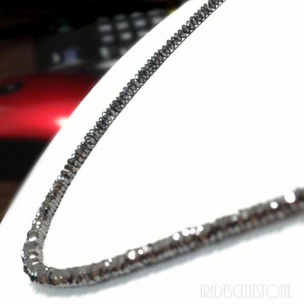 天然ブラックダイヤモンドネックレス【K18WG】 31.75ct Black Diamond_3