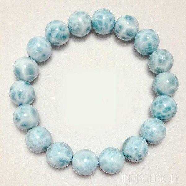 パワーストーン／ラリマーブレスレット12mm玉 larimar