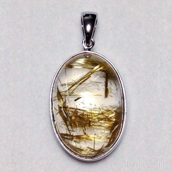 秋冬の主役◎ ルチルクォーツペンダントトップ rutiru-quatz/パワーストーン，天然石，水晶，ルチルクォーツ，キャッツアイ，スーパーセブン，ブレスレットのイリデセントストーン 【M5737404139】(20313円)