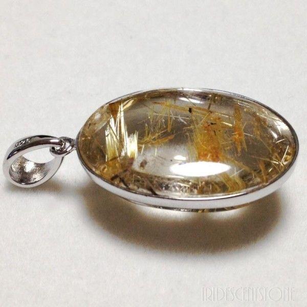 秋冬の主役◎ ルチルクォーツペンダントトップ rutiru-quatz/パワーストーン，天然石，水晶，ルチルクォーツ，キャッツアイ，スーパーセブン，ブレスレットのイリデセントストーン 【M5737404139】(20313円)