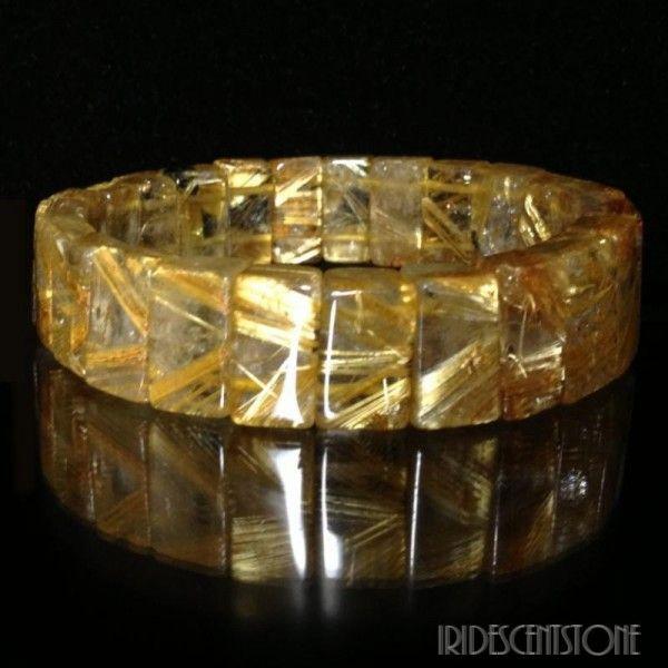 天然石　ルチルクォーツ　バングル 岡山のパワーストーン、風水・開運グッズのお店 龍祥本舗