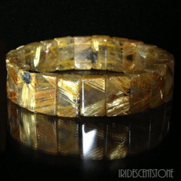 タイチン放射V字ルチルクォーツバングル 17mm/パワーストーン,天然石