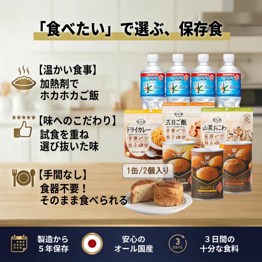 【防災士監修】防災セット 1人用 43点 避難グッズ 保存食付き ソーラーラジオライト エアーマット 非常用持ち出し袋 災害対策リュック |  | 03