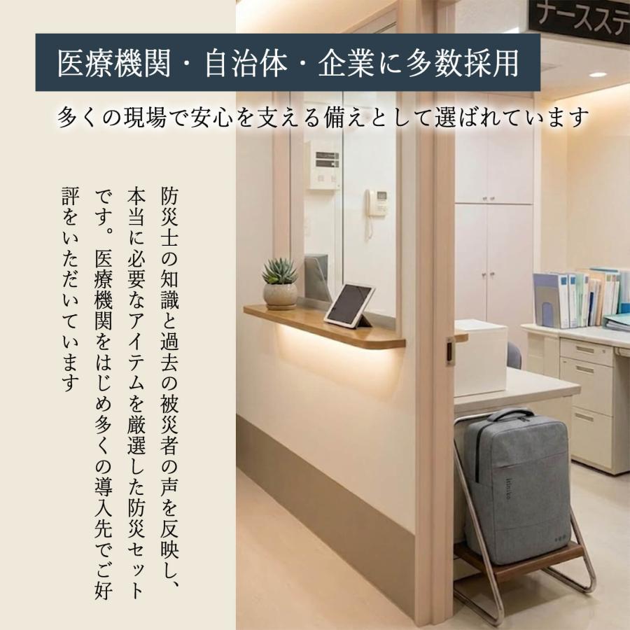 【防災士監修】防災セット 2人用 58点 避難グッズ 保存食付き ソーラーラジオライト エアーマット 非常用持ち出し袋 災害対策リュック |  | 08