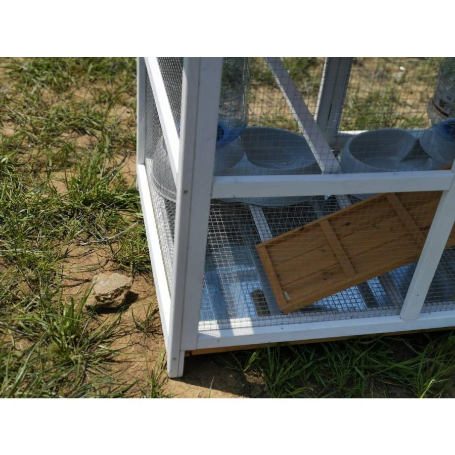 ウサギ 屋外飼育 丈夫 ペットケージ 特大別荘 高品質超大型犬ハウス 飼育ケージ 犬 猫 鶏 鴨 猫用 透明なドア 室内外兼用 取り付けやすい 防腐材 防腐材