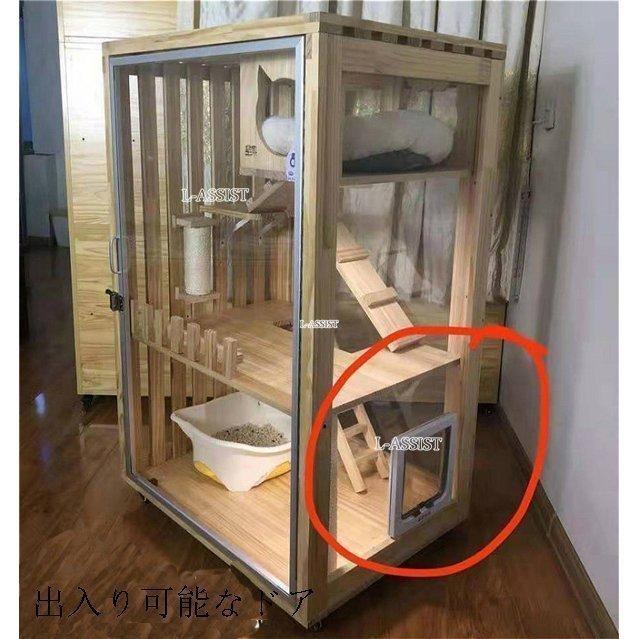【値下げ】 人気新品★豪華２層ネコハウス 別荘 猫部屋 繁殖 アパート自由出入りドア 冬防寒 アパート ペット　キャット別墅 【BCD1101549950】(39000円)