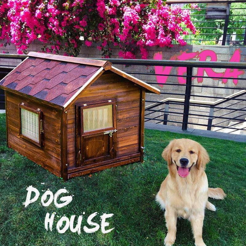 新春セール ペットハウス 室内室外 木製 ハウス 犬の部屋 動物寮 防雨防風【多寸法選択】丈夫結構 実木 組立必要 四季通用 防寒 ペット用品 動物 住まい おしゃれ 【TM1051553537】(37230円)