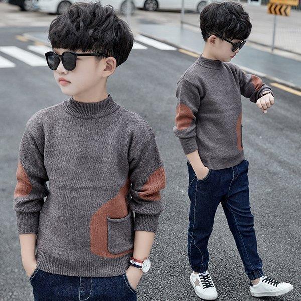 驚きの価格 セーターキッズ子供服男の子秋冬ニット長袖トップス丸襟カットソーニットウェアtシャツ韓国子供服ジュニア暖かい可愛いおしゃれ通学学生子供 セーター カラー コーヒー Www We Job Com