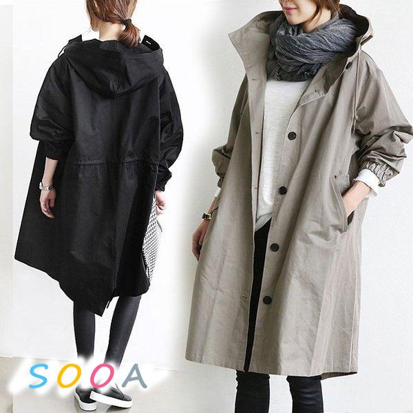 高級ブランド トレンチコート レディース アウター カジュアル ゆったり 韓国風 ジャケット スプリングコート トレンチコート フートつき ロング丈 トレンチコート 秋 40代 トレンチコート 色 ブラック Www Buccella Com