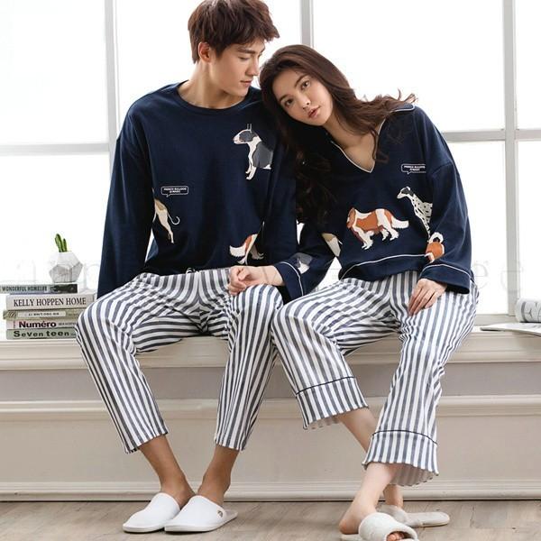人気商品ランキング 部屋着 ストライプ 日常可 部屋着 レディース 部屋着 長袖 春秋 ルームウェア 部屋着 犬柄 ネイビー メンズ パジャマ 長袖 上下セット ルームウェア パジャマ サイズ 女l