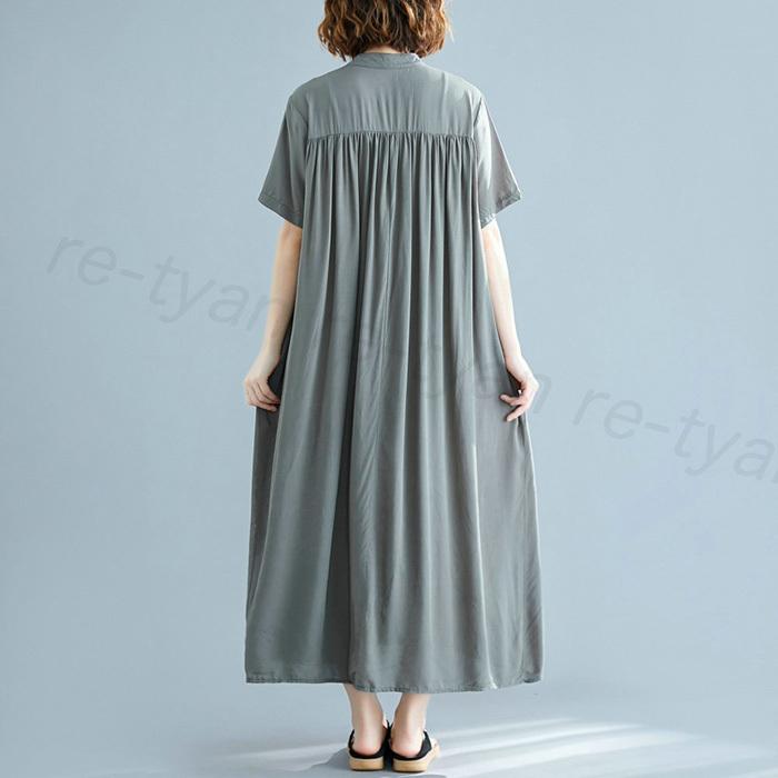 超安い 半袖無地 ロングワンピース チュニック レディース シャツワンピース 体型カバー 2wayカジュアル大きい 大人カジュアル 前ボタン 前開き マキシ丈 ゆったり春夏 ワンピース カラー ブラック Www Yummyicecreamrollsdessertsandmore Com