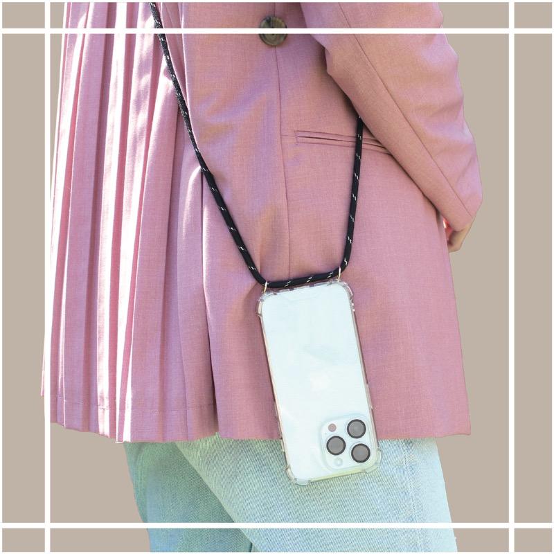 iPhoneケース ショルダー iphone14 pro max スマホケース ストラップ スマホショルダー クリア iphone 13 12 se 紐付き 透明 韓国 かわいい | iPhone | 04