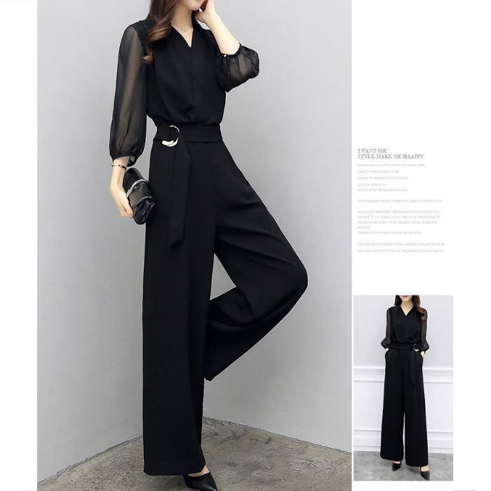 セットアップ レディース ドレス パンツ オールインワン ブラック 黒 五分袖 フォーマル 結婚式 二次会 入園式 卒園式 入学式 卒業式 |  | 08