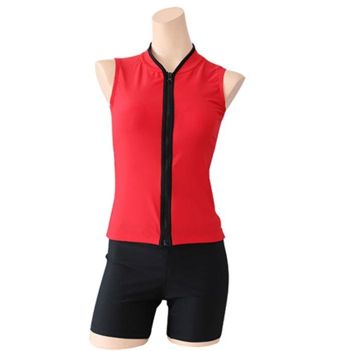 水着 タンキニ フィットネス スイミング ジム ノースリーブ ショートパンツ 短パン ブルー レッド ホワイト オシャレ シンプル 送料無料 742 |  | 07