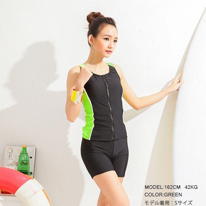 水着 レディース 体型カバー フィットネス ジム プール スイミング タンキニ オトナ女子 可愛い 競泳 競泳用 ハーフパンツ 送料無料 750 |  | 08