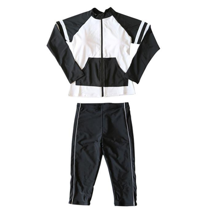 水着 レディース 体型カバー フィットネス ジム プール スイミング 長袖 オトナ女子 可愛い 競泳 競泳用 ハーフパンツ 水中ウォーキング 送料無料 752 |  | 22