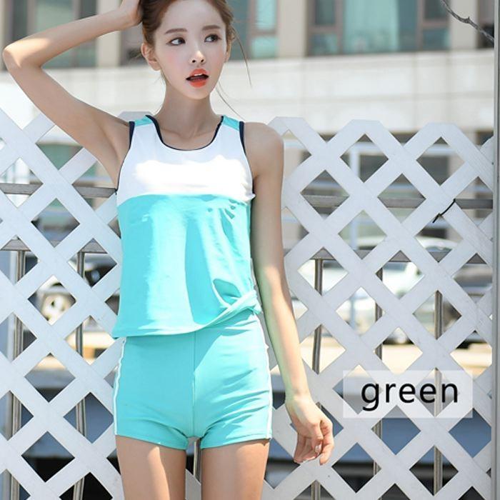 競泳水着 レディース フィットネス水着 体型カバー ジム プール スイミング タンキニ オトナ女子 可愛い 競泳 競泳用 ショートパンツ 水泳 3点セット 765 |  | 11