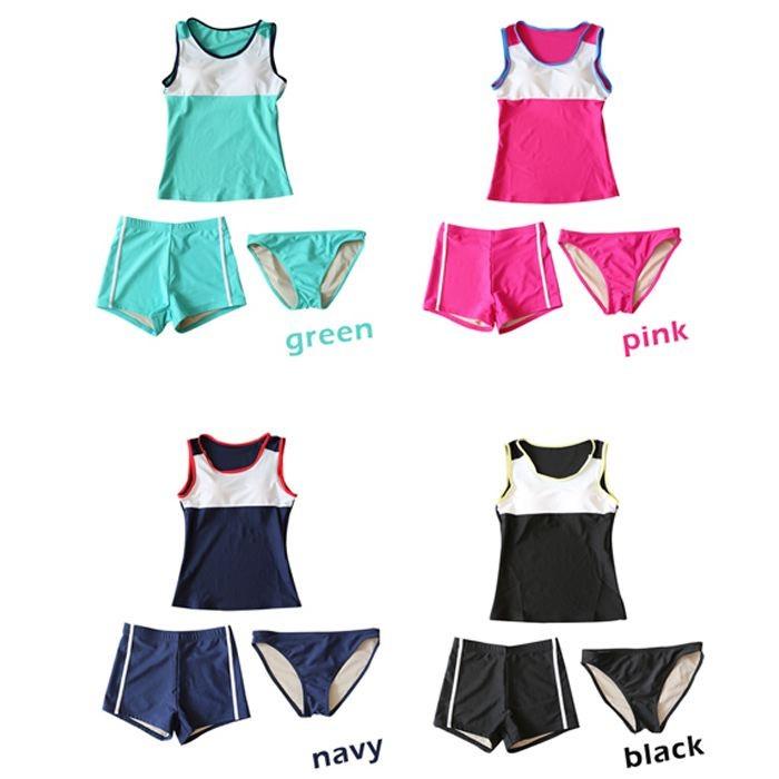 競泳水着 レディース フィットネス水着 体型カバー ジム プール スイミング タンキニ オトナ女子 可愛い 競泳 競泳用 ショートパンツ 水泳 3点セット 765 |  | 05