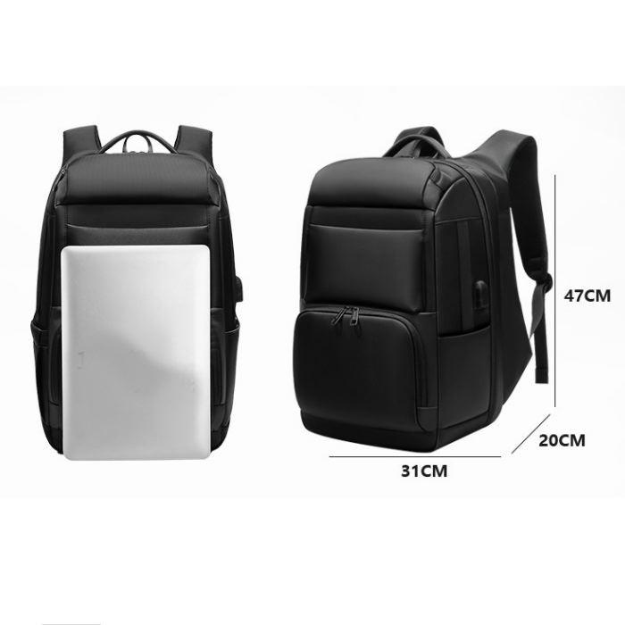 スタイリッシュ リュック メンズ 大容量 防水 盗難防止 17インチ ラップトップ バックパック USB充電ポート 荷物用ベルト付 送料無料 |  | 03